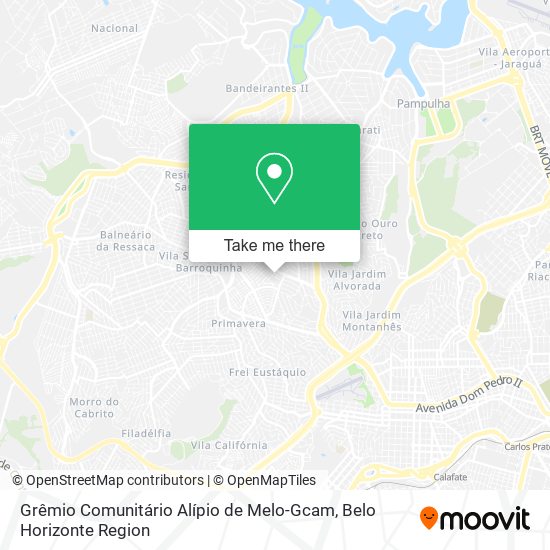 Mapa Grêmio Comunitário Alípio de Melo-Gcam