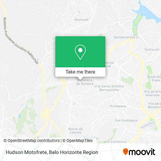 Hudson Motofrete map