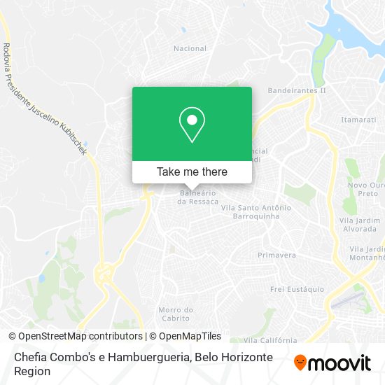 Chefia Combo's e Hambuergueria map