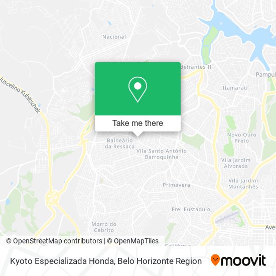 Kyoto Especializada Honda map