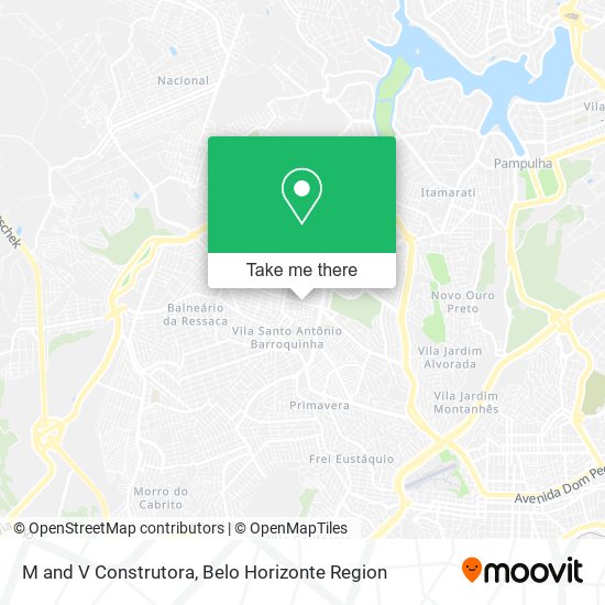 M and V Construtora map