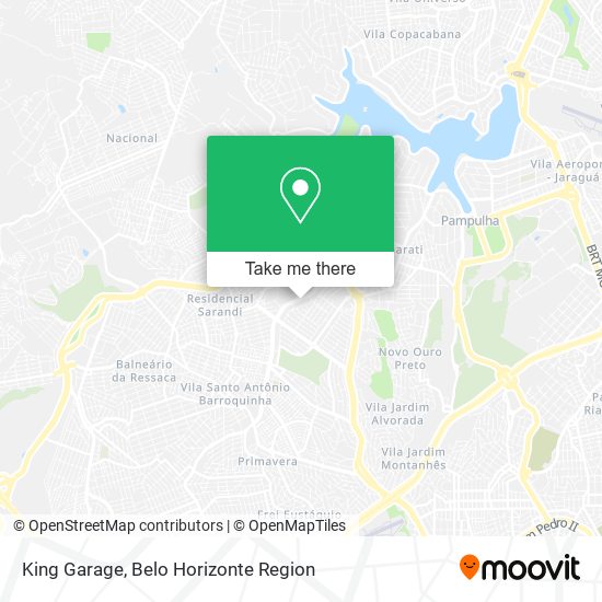 King Garage map