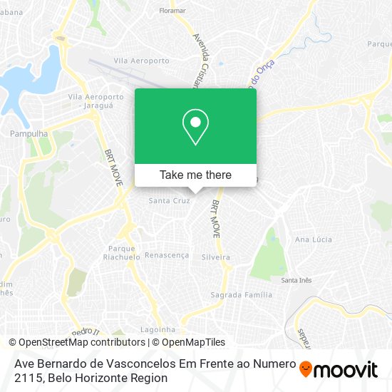 Mapa Ave Bernardo de Vasconcelos Em Frente ao Numero 2115