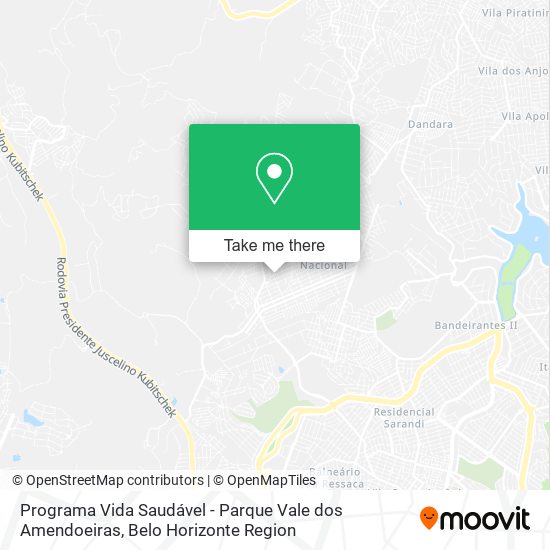 Programa Vida Saudável - Parque Vale dos Amendoeiras map