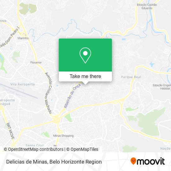 Delicias de Minas map