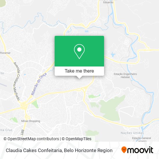 Mapa Claudia Cakes Confeitaria