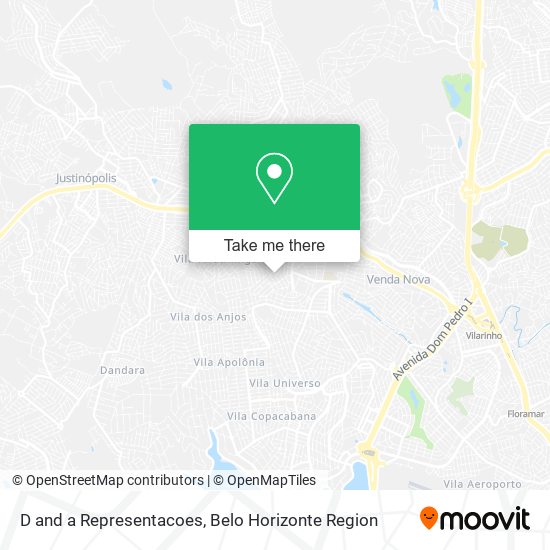 D and a Representacoes map