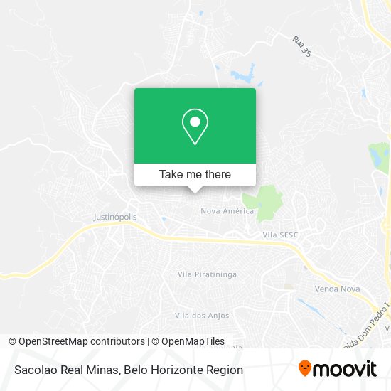 Sacolao Real Minas map