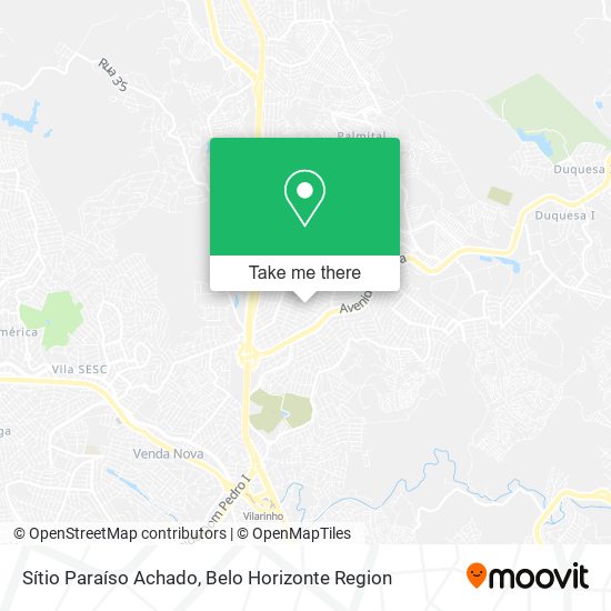 Sítio Paraíso Achado map
