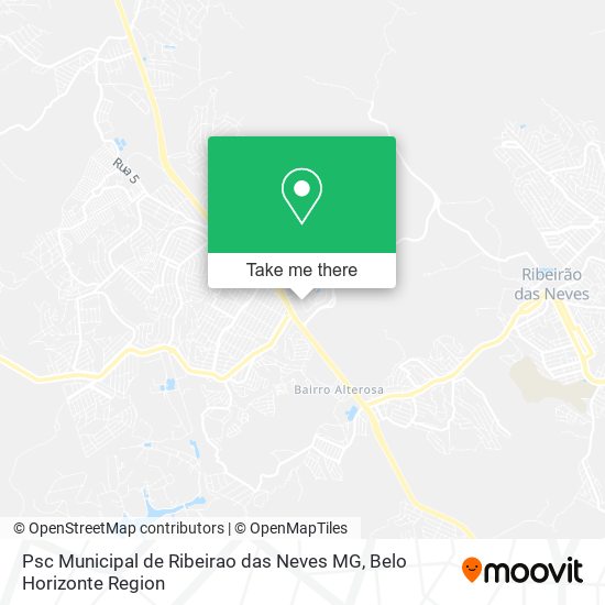 Psc Municipal de Ribeirao das Neves MG map