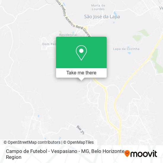 Campo de Futebol - Vespasiano - MG map