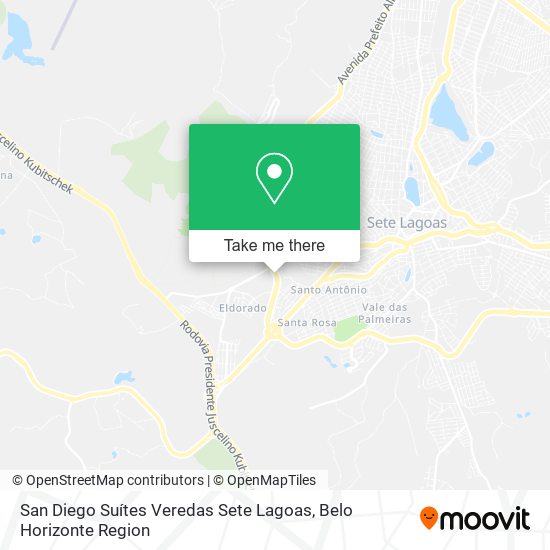 San Diego Suítes Veredas Sete Lagoas map