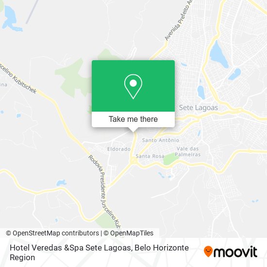 Hotel Veredas &Spa Sete Lagoas map