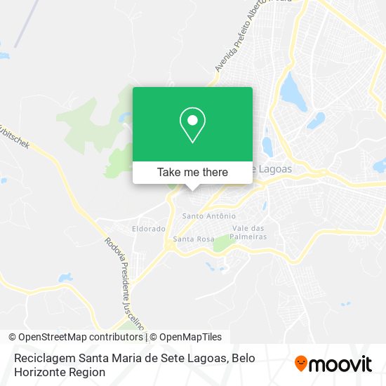 Reciclagem Santa Maria de Sete Lagoas map