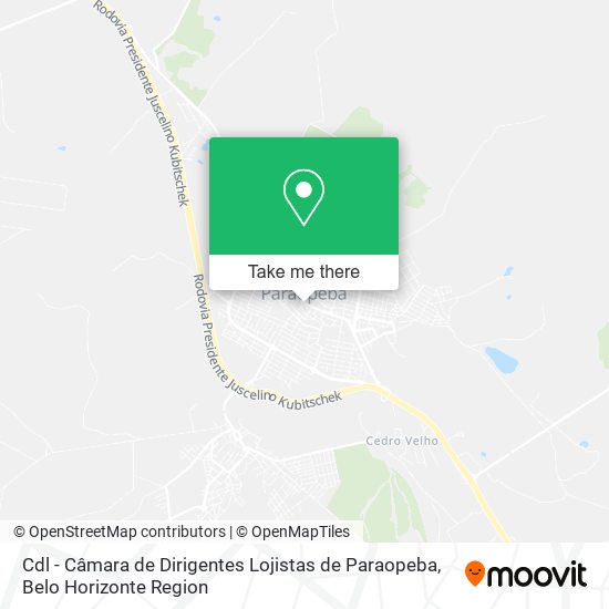 Cdl - Câmara de Dirigentes Lojistas de Paraopeba map