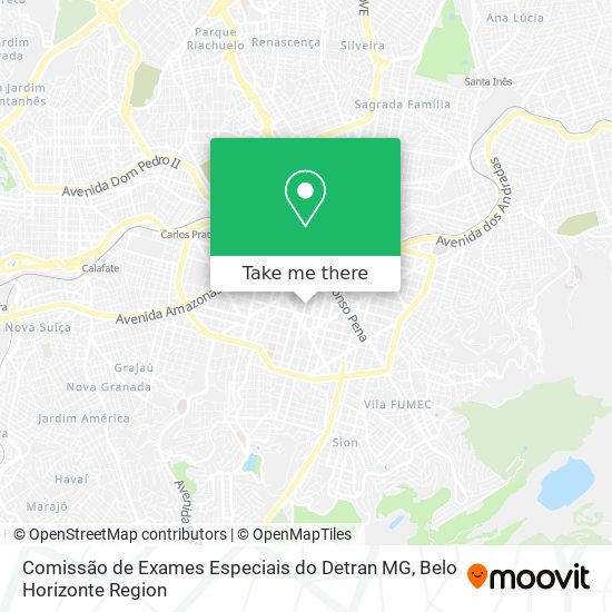 Comissão de Exames Especiais do Detran MG map