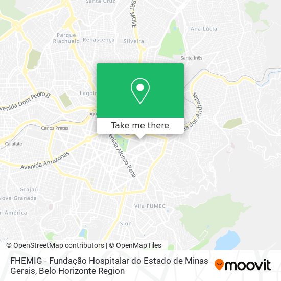 FHEMIG - Fundação Hospitalar do Estado de Minas Gerais map