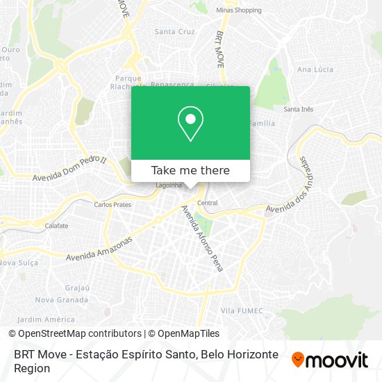 Mapa BRT Move - Estação Espírito Santo