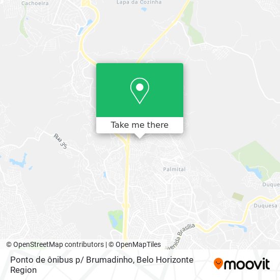 Ponto de ônibus p/ Brumadinho map