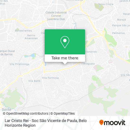 Mapa Lar Cristo Rei - Soc São Vicente de Paula