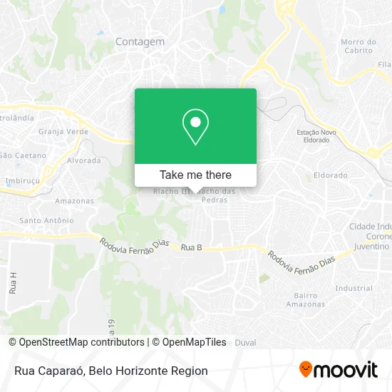 Rua Caparaó map