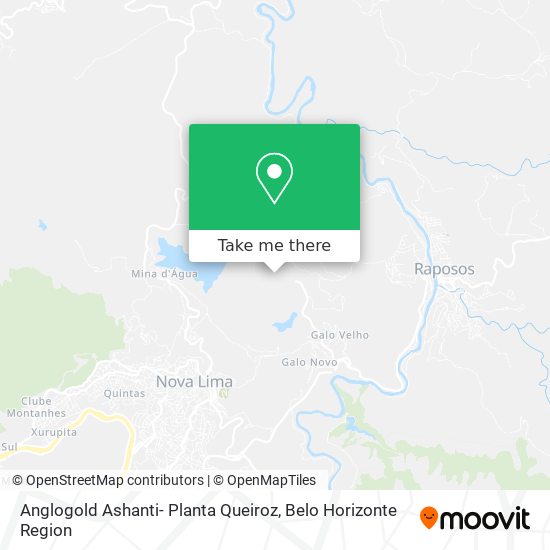 Anglogold Ashanti- Planta Queiroz map