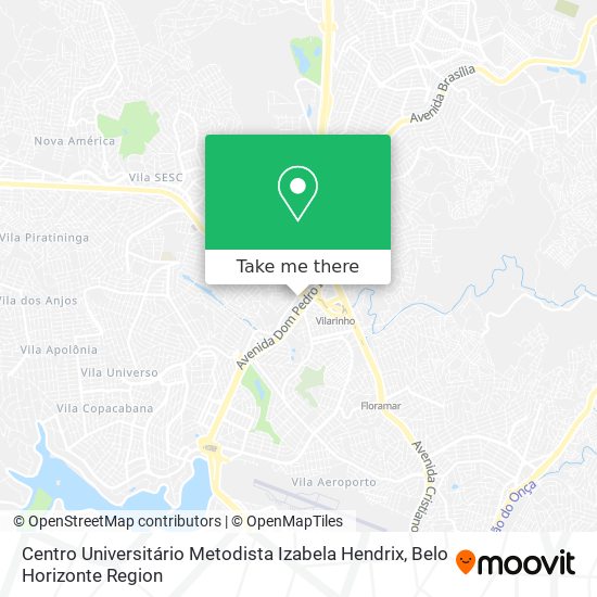 Centro Universitário Metodista Izabela Hendrix map