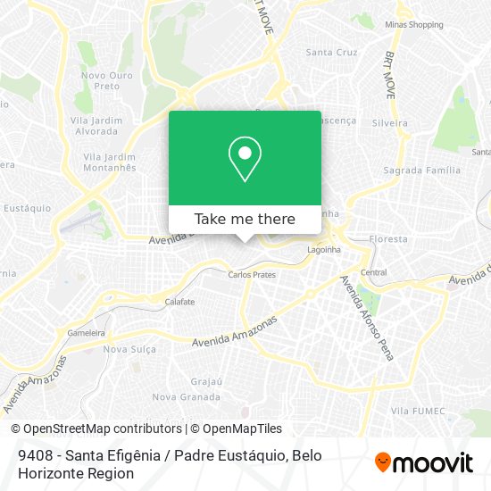 9408 - Santa Efigênia / Padre Eustáquio map
