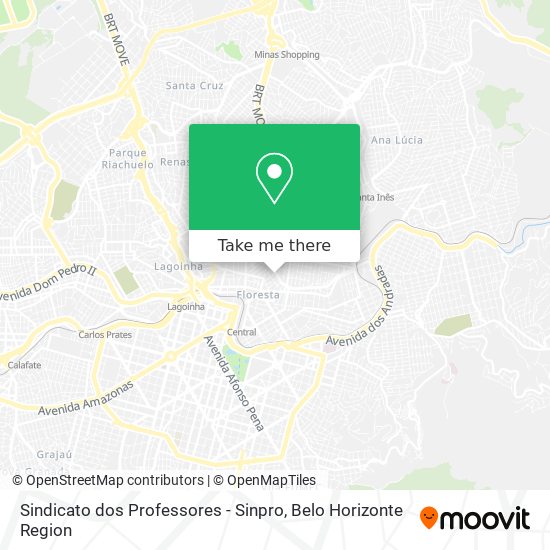 Sindicato dos Professores - Sinpro map