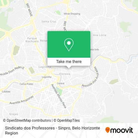 Sindicato dos Professores - Sinpro map