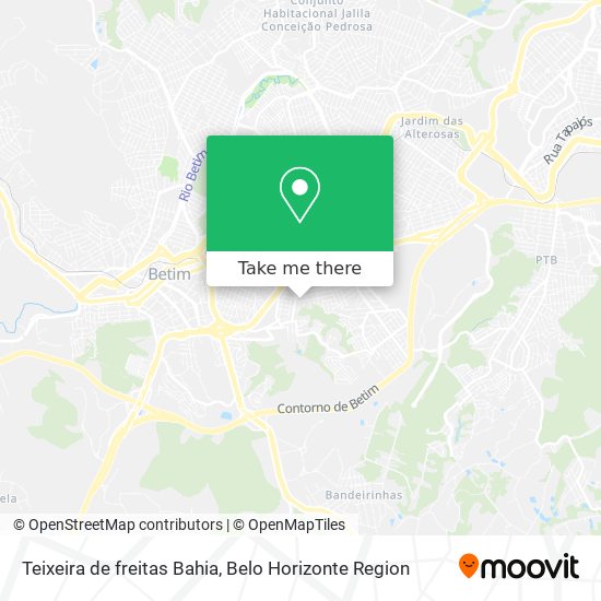 Teixeira de freitas Bahia map