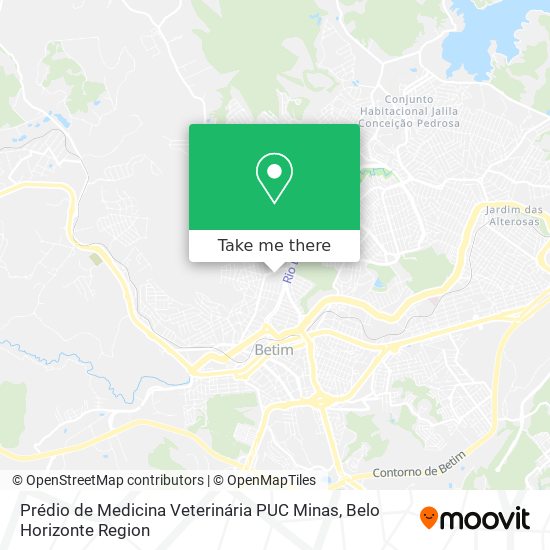 Prédio de Medicina Veterinária PUC Minas map