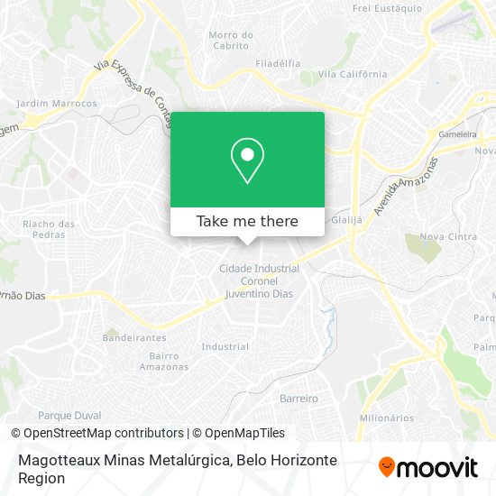 Magotteaux Minas Metalúrgica map