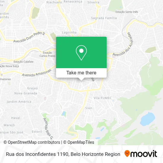 Rua dos Inconfidentes 1190 map