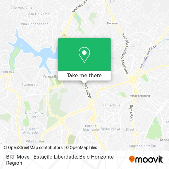 Mapa BRT Move - Estação Liberdade