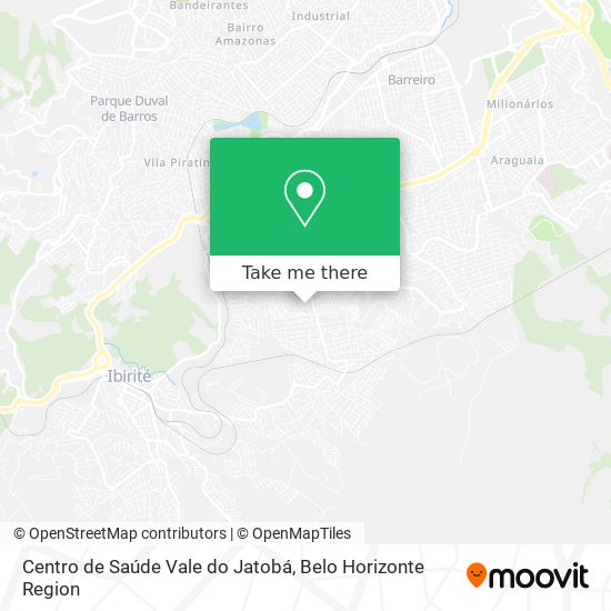 Mapa Centro de Saúde Vale do Jatobá