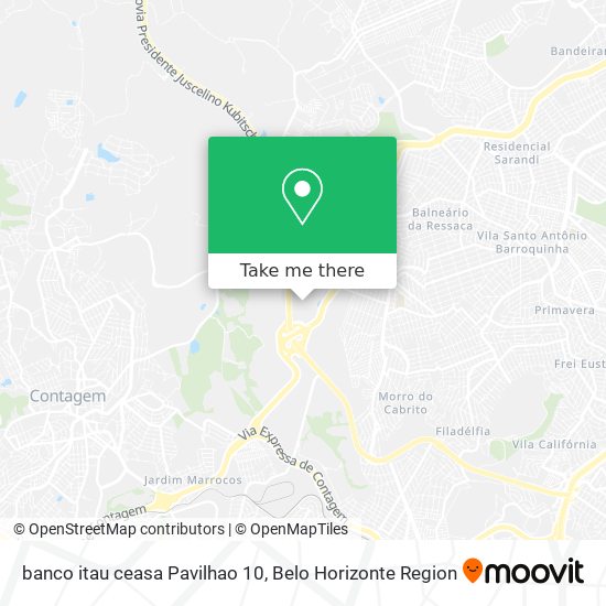 banco itau ceasa Pavilhao 10 map