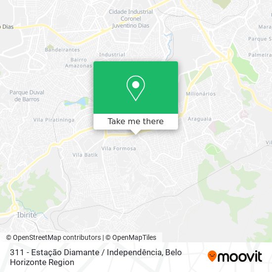 311 - Estação Diamante / Independência map