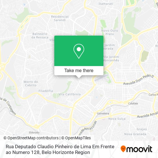 Mapa Rua Deputado Claudio Pinheiro de Lima Em Frente ao Numero 128