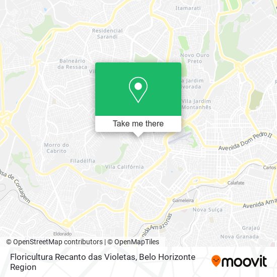 Floricultura Recanto das Violetas map