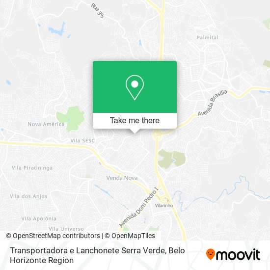 Transportadora e Lanchonete Serra Verde map
