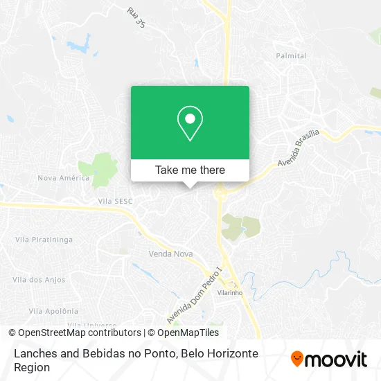 Lanches and Bebidas no Ponto map