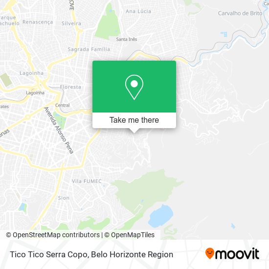 Tico Tico Serra Copo map