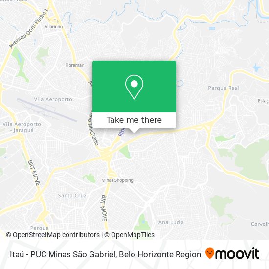 Itaú - PUC Minas São Gabriel map