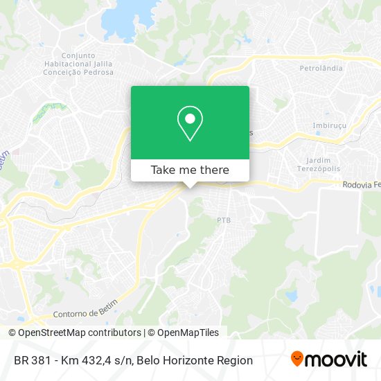 BR 381 - Km 432,4 s/n map