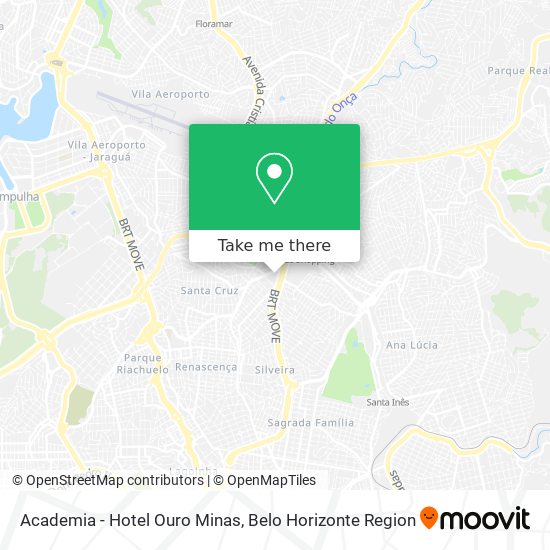 Mapa Academia - Hotel Ouro Minas