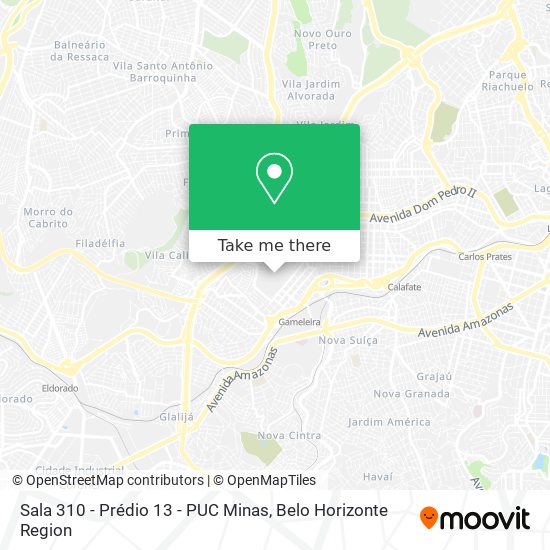 Sala 310 - Prédio 13 - PUC Minas map