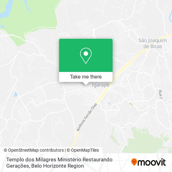 Templo dos Milagres Ministério Restaurando Gerações map