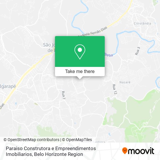 Paraiso Construtora e Empreendimentos Imobiliarios map