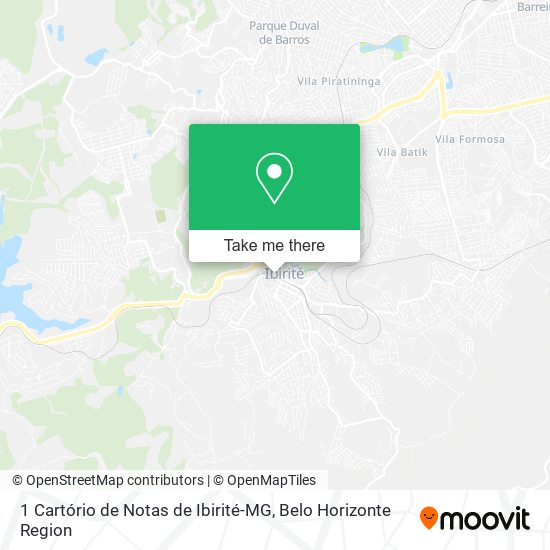 Mapa 1 Cartório de Notas de Ibirité-MG